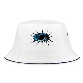Black hole - Bucket Hat - white/navy - Front
