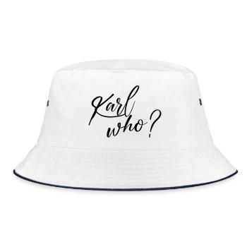 Karl who? - Bucket Hat - white/navy - Front