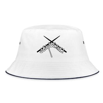 Tricot, tricoter stylo teinte transparente - Bob - blanc/marine - Devant