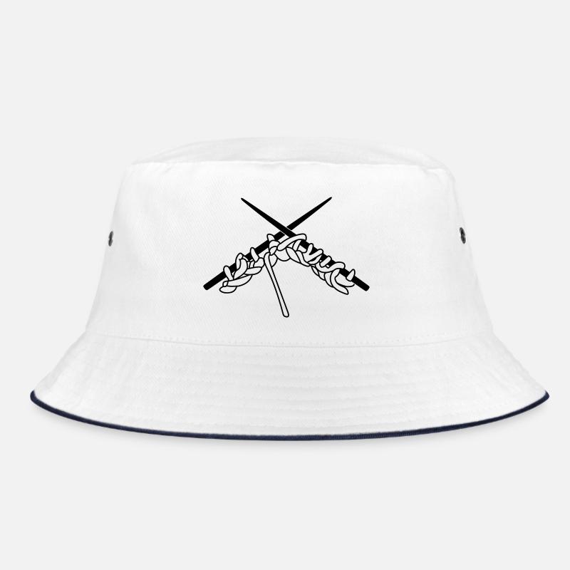 Stricken, Strickstift transparenter Schirm Bucket Hat