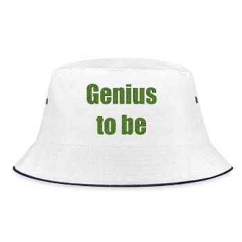 genius to be - Bucket Hat - white/navy - Front
