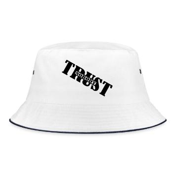 Trust nobody trust no one logo - Bucket Hat - white/navy - Front