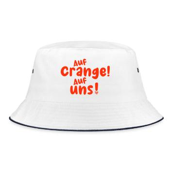 auf crange - Bucket Hat - Weiß/Navy - Vorne