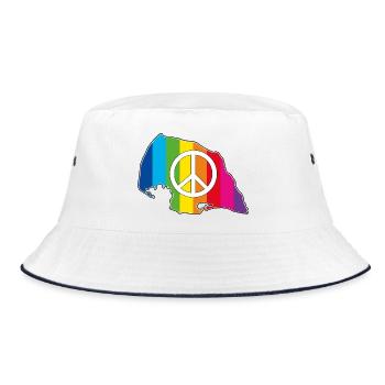 Insel Fehmarn Love Peace Arc-en-ciel - Bob - blanc/marine - Devant