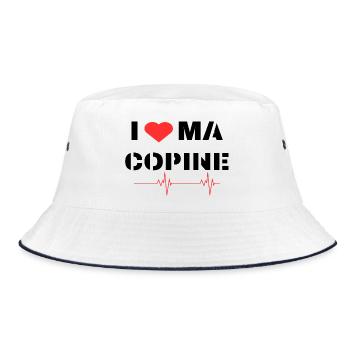 Déclaration d'amour à ma copine - Bob - blanc/marine - Devant