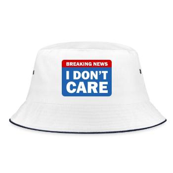 Neueste Nachrichten - Bucket Hat - Weiß/Navy - Vorne