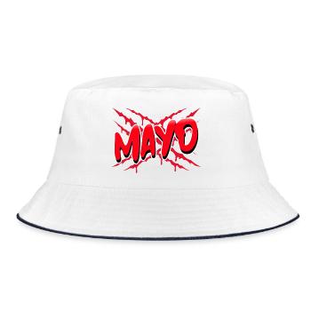 Mayo County Ireland - Bucket Hat - white/navy - Front