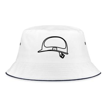 Casque Ouvrier De Construction Contour Smybol - Bob - blanc/marine - Devant