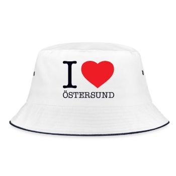 I LOVE ÖSTERSUND - Bucket Hat - white/navy - Front