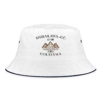 Dörfer Shirakawa-gō und Gokayama, Japan Welterbe - Bucket Hat - Weiß/Navy - Vorne