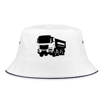 Trucker Life Truck Driver - Bucket Hat - white/navy - Front