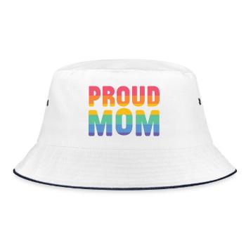 LGBT Pride Month - Stolze Mutter - Bucket Hat - Weiß/Navy - Vorne