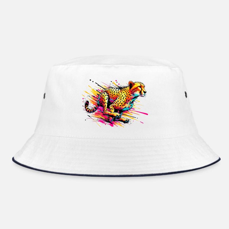 Gepard - Bucket Hat - Weiß/Navy