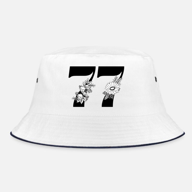 Nummer 77 Schwarze Blumen - 77. Blumengeburtstag Bucket Hat