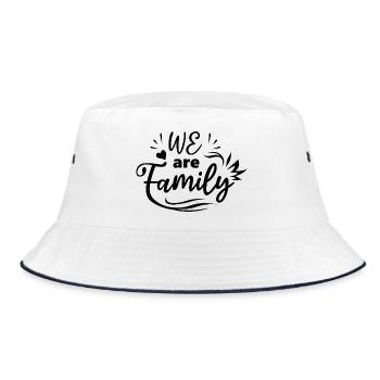We are family - Bucket Hat - white/navy - Front