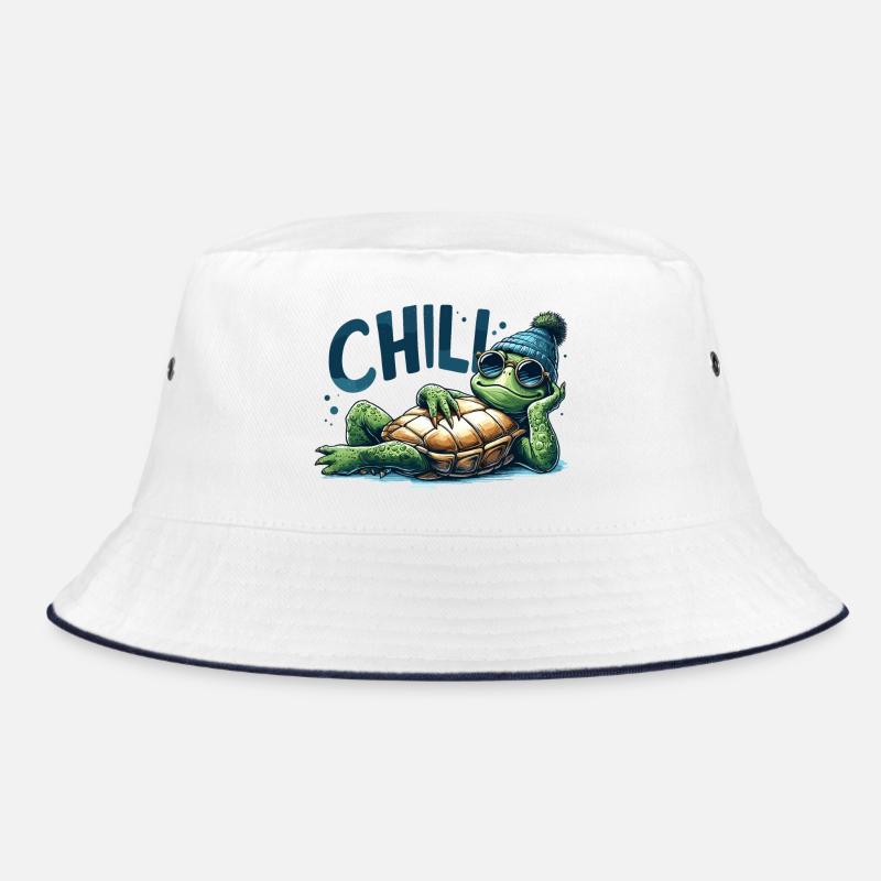 Chill Toad Turtle Cool Chill Gift Bucket Hat