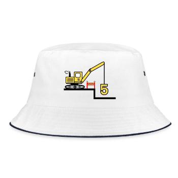 Excavatrice - Bob - blanc/marine - Devant