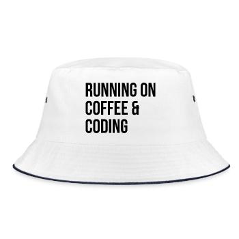 Coding Coding Coding - Bucket Hat - white/navy - Front