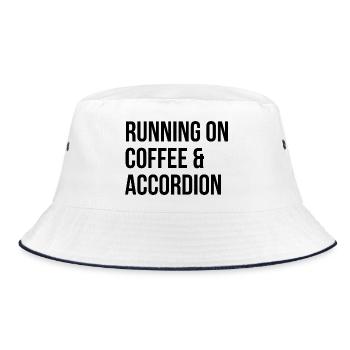 Akkordeon, Akkordeon, Akkordeon - Bucket Hat - Weiß/Navy - Vorne