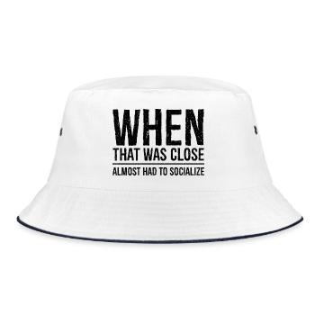 when that was close funny shirt - Bob - blanc/marine - Devant