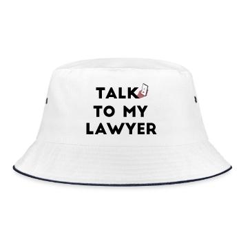 Talk To My Lawyer - Bucket Hat - white/navy - Front