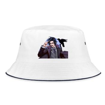Night magician in the moonlight - Bucket Hat - white/navy - Front