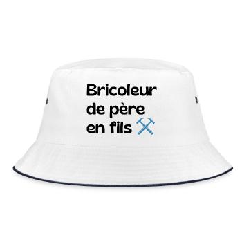 Handyman from father to son - dad gift - Bucket Hat - white/navy - Front