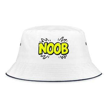 Noob - Bucket Hat - Weiß/Navy - Vorne