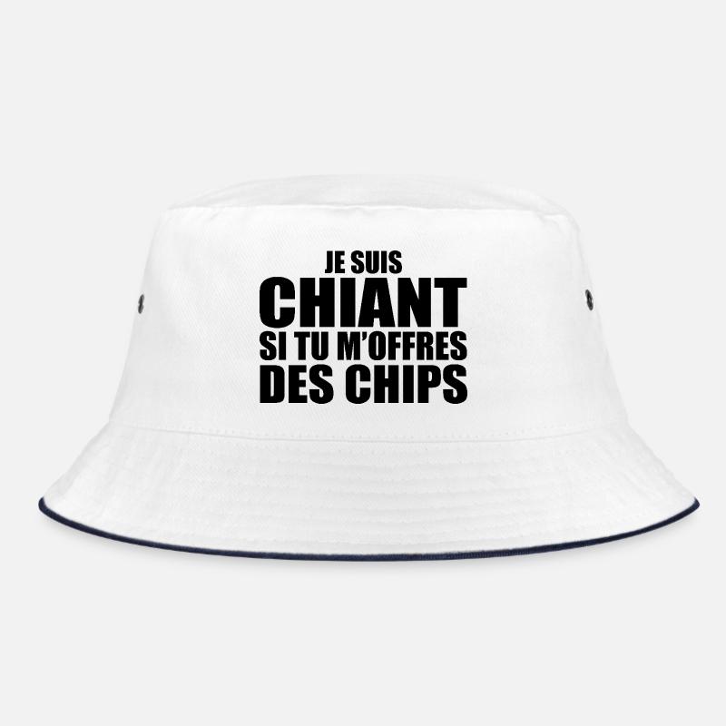 Mann, der liebt: Chips. Lustiger Design-Humor Bucket Hat