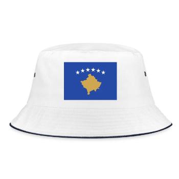Kosovo - Bucket Hat - white/navy - Front