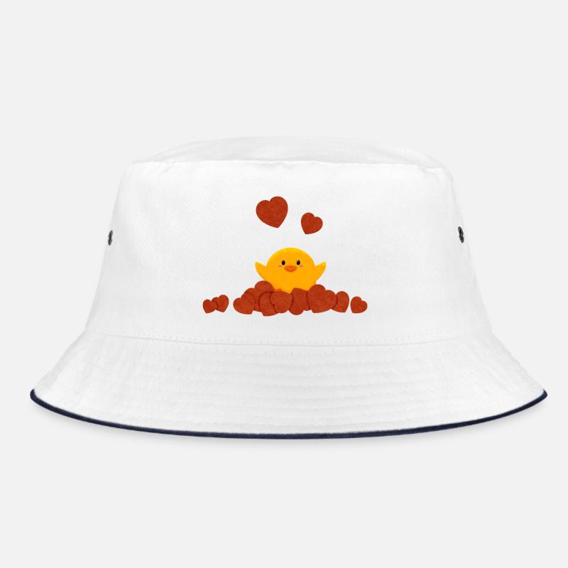 Petit canard entouré de cœurs Bob