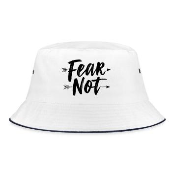 Fear not - Bucket Hat - white/navy - Front