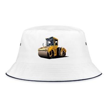 Strassenwalze - Bucket Hat - Weiß/Navy - Vorne