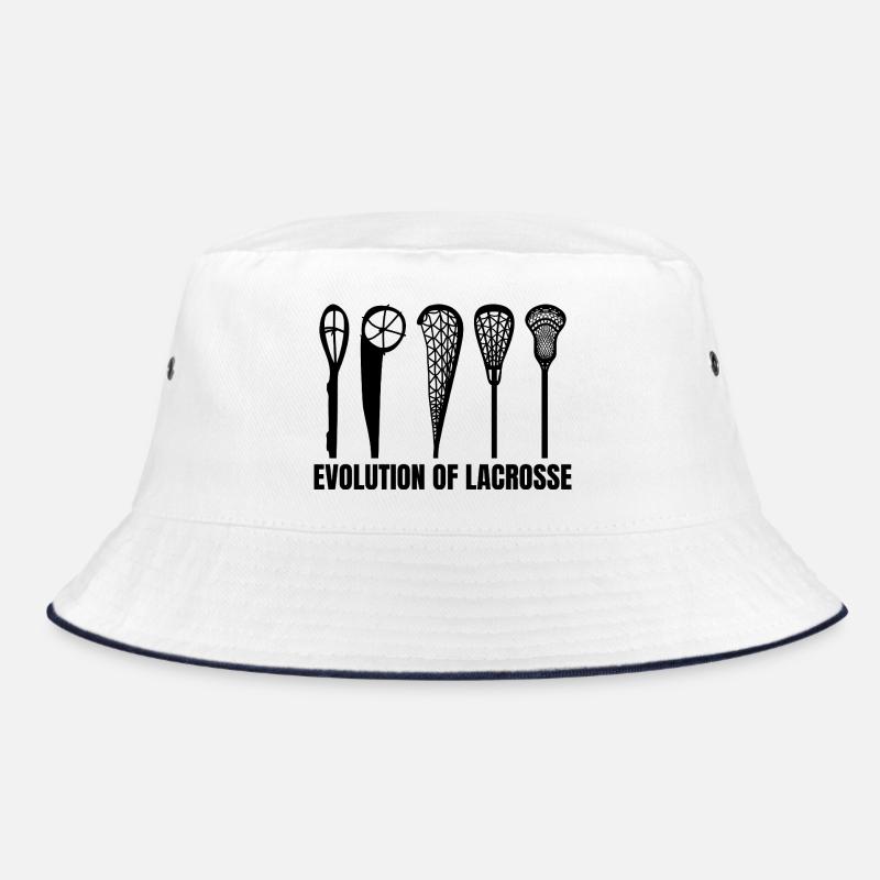 Entwicklung des Lacrosse Schläger - Bucket Hat - Weiß/Navy