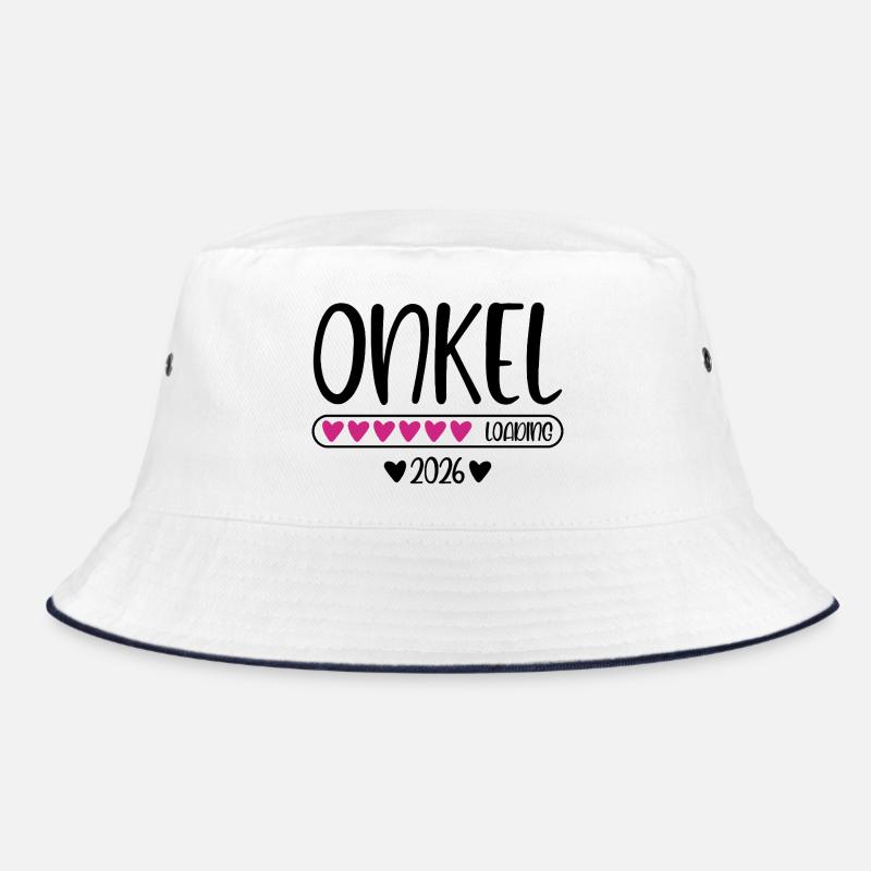 Onkel 2026 loading - Bucket Hat - Weiß/Navy