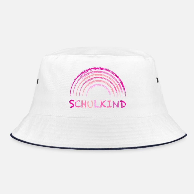 Schulkind Kreide Regenbogen pink zur Einschulung Bucket Hat