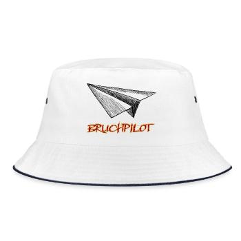 Crash pilot - Bucket Hat - white/navy - Front