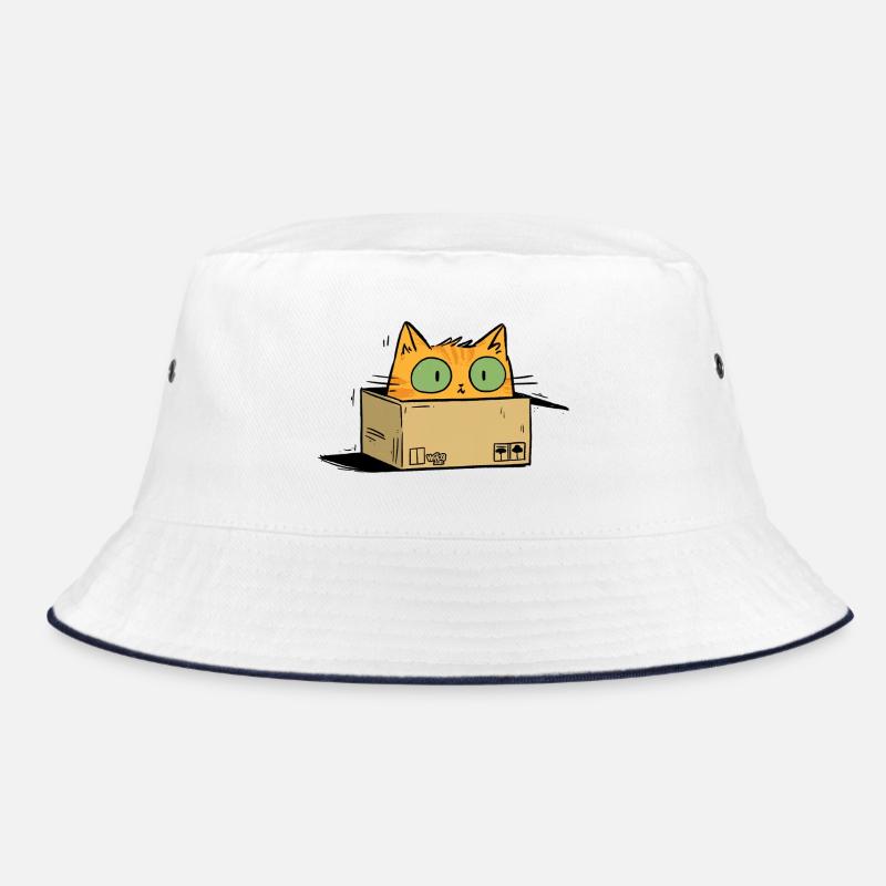 Mr Schroedinger - Bucket Hat - Weiß/Navy