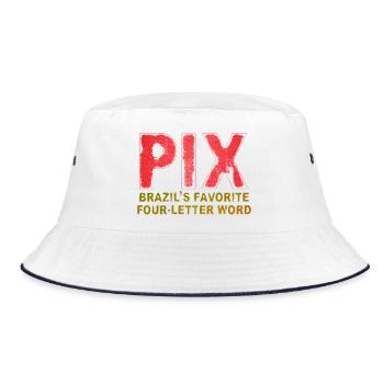 PIX - brazil´s favorite four-letter word - Bucket Hat - white/navy - Front