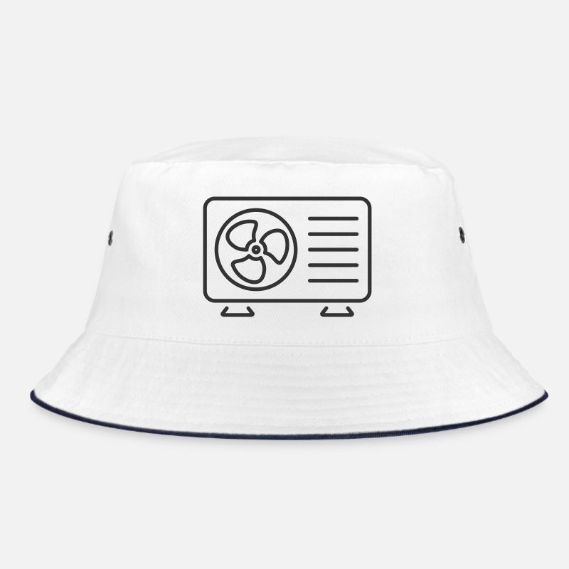 Air Conditioner Icon – Clean Line Style Bucket Hat
