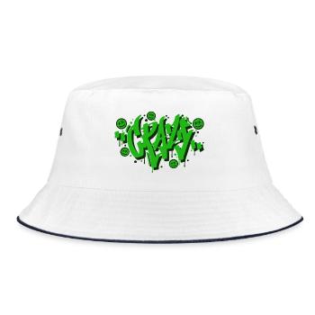Crazy Graffiti Letters Design - Bucket Hat - white/navy - Front