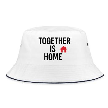 Warm Family Together Home Graphic - Bucket Hat - white/navy - Front