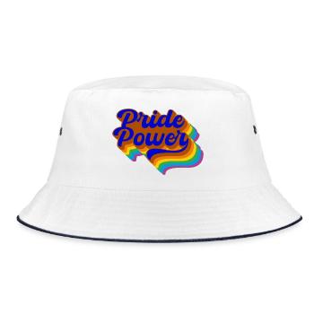 Pride Power Fierté LGBTQ+ et Diversité - Bob - blanc/marine - Devant