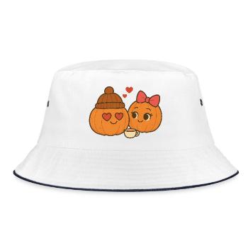 Freddie Pumpkin 6 - Bucket Hat - white/navy - Front