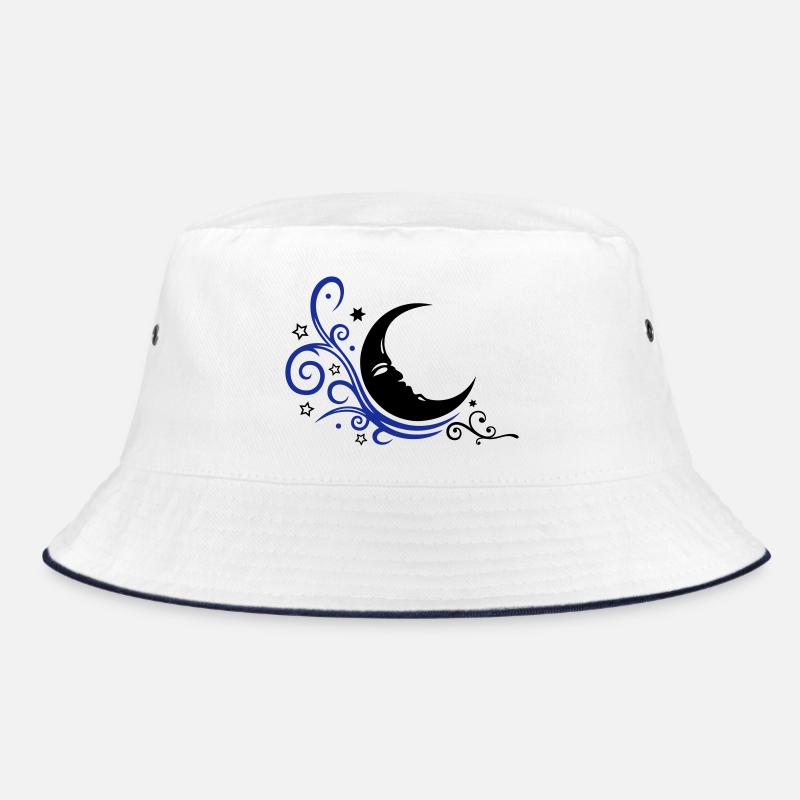 Mystischer Mond mit Sternen Nacht Symbol Bucket Hat