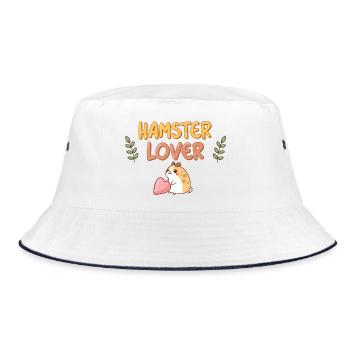 Design Hamster Amoureux avec Cœur Rose - Bob - blanc/marine - Devant