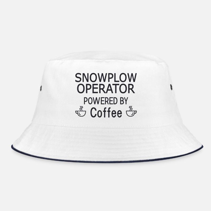Snowplow Operator Powered Coffee Snow Plow Driver Bucket Hat