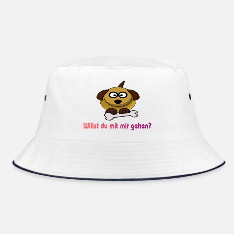 Chiot mignon avec motif d’os - Bob - blanc/marine