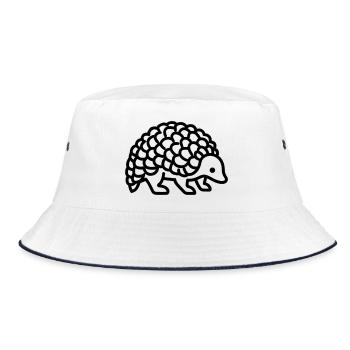 pangolin - Bucket Hat - white/navy - Front