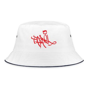 Royal Graffiti Handwriting Basel - Bucket Hat - white/navy - Front